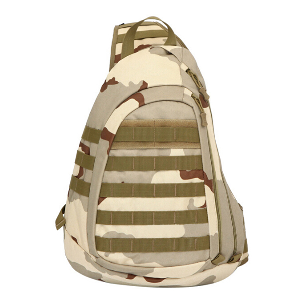 Men's Outdoor Camouflage Bag Large Capacity Chest Bag Messenger—10